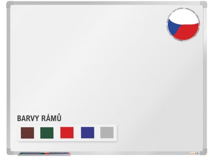Bílá magnetická tabule s emailovým povrchem 150 x 120 cm