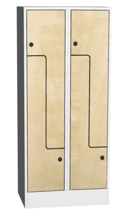 Šatní skříňka s lamino dveřmi typ SZS 42AL