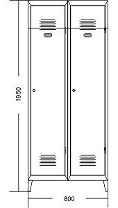 Šatní skříň kovová A5057 - 2