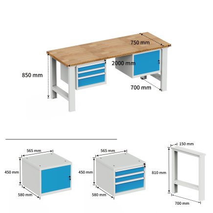 Dílenský pracovní stůl EN_2023D - 9