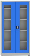 Spisová skříň kovová s prosklenými dveřmi plexisklem C2974H2