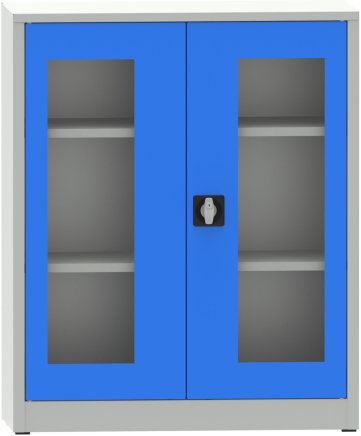 Spisová skříň kovová s prosklenými dveřmi plexisklem C2973H2 - 1