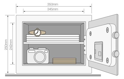 Nábytkový sejf Yale High Security Office YSEB/250/EB1 - 6