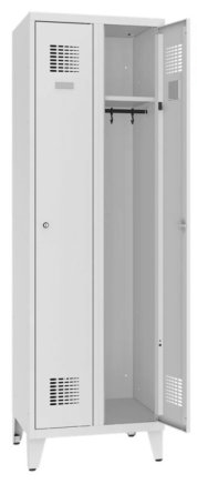 Šatní skříň kovová na nohách Sum 321 W šířka 600 mm