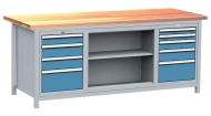 Dílenský stůl s kontejnery, set DPJ 204