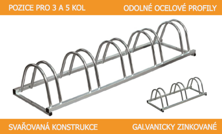 Oboustranný stojan na kola pro 3 stání - 5