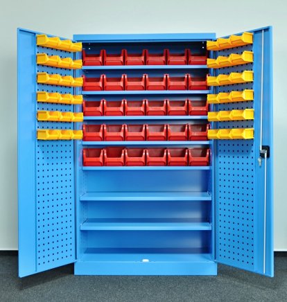 Dílenská skříň Kovos s plastovými boxy SPZ_11_0003_C_VAR_4
