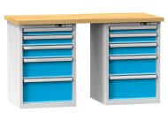 Dílenské stoly série O, šířka 1500, hloubka 700 nebo 800, výška 880 nebo 890 mm (6 modelů)