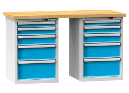 Dílenské stoly série O, šířka 1500, hloubka 700 nebo 800, výška 880 nebo 890 mm (6 modelů)