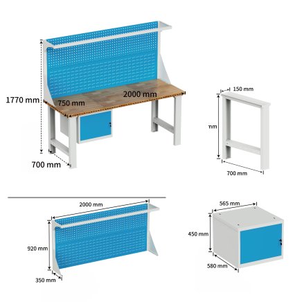 Dílenský pracovní stůl EN_201D_FP - 7