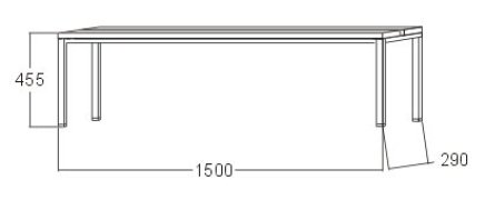 Šatnová lavice A6260 - šířka 1500 mm - 1