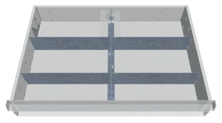 Kovové dělení zásuvek 168-144A