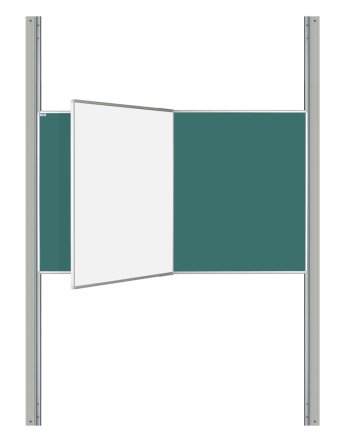 Dvoudílná tabule pro popis fixem i křídou - PIVOT KB+KZ  (4 modely) - 5