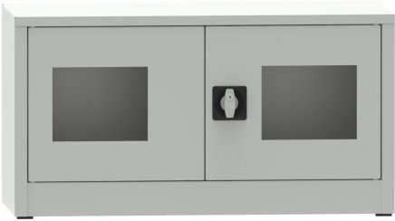 Spisová skříň kovová s prosklenými dveřmi plexisklem - nástavec C2971H2 - 2