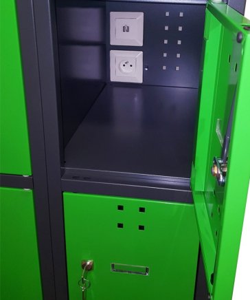 Skříň na dobíjení mobilních zařízení s USB porty SBE_32_B8 - 5