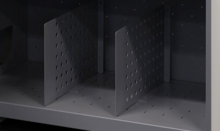 Sada 4 ks svislých dělících příček pro polici typ ETSSHDPS