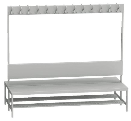 Šatnová lavice LAV 20V2 - šířka 2000 mm
