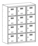 Šatní skříň kovová se sníženou výškou MSum 434S šířka 1200 mm