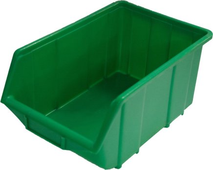 Plastový zásobník Ecobox large - barva zelená