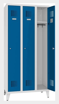 Šatní skříň kovová na nohách Sum 331 W šířka 900 mm - 5
