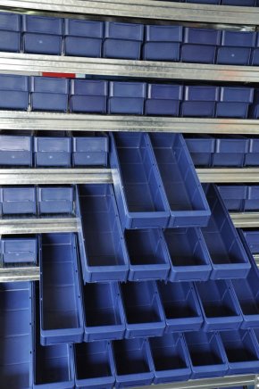 Regál s přepravkami 100 x 115 x 400 mm - 88 ks - 3