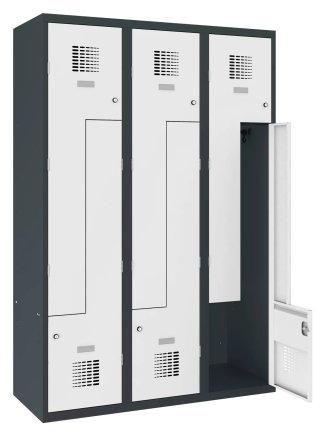 Šatní skříň kovová Sul 43 W šířka 1200 mm