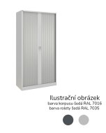 Policová roletová skříň 17123 barva antracit/šedá