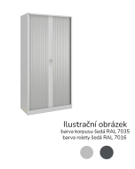 Policová roletová skříň 17123 barva šedá /antracit