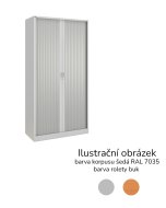 Policová roletová skříň 17123 barva šedá /buk