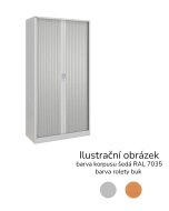 Policová roletová skříň 17123 barva šedá /buk