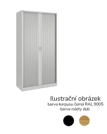 Policová roletová skříň 17123 barva černá /dub