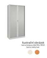 Policová roletová skříň 17123 barva bílá /buk