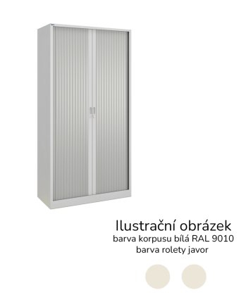 Policová roletová skříň 17123 barva bílá /javor