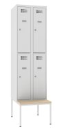 Šatní skříň dělená Sus 322 W s lavičkou P321 W
