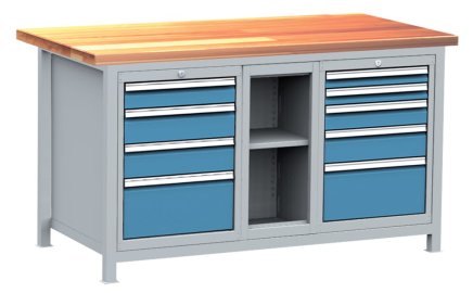 Dílenský stůl s kontejnery, set DPJ 104