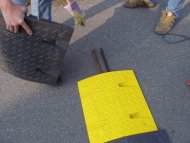 Ocelové výztuhy pro zpomalovací práh 30  km/h