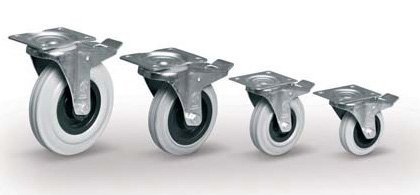 Kola šedá guma, průměr 100, 125, 160 nebo 200 mm - 2