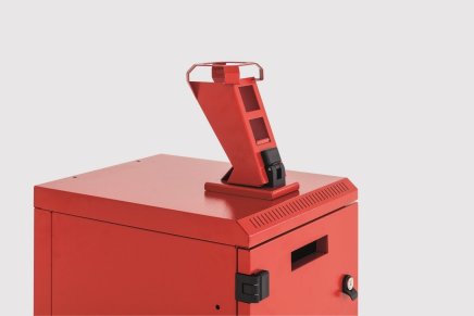 Výklopný držák přilby RAL 3000 - 2