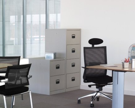 Dvouzásuvková kartotéka Bisley A4CC2H1A - set s dělícími příčkami - 4