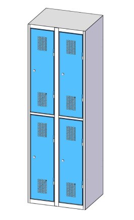 Šatní skříňka dělená XS64-18P - 4