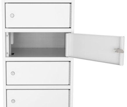 Skříňka na notebooky SZNL 4110 - 10 oddělení se zásuvkami a USB A+C - 9