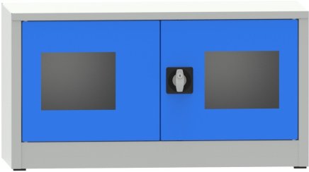 Spisová skříň kovová s prosklenými dveřmi plexisklem - nástavec C2971H1