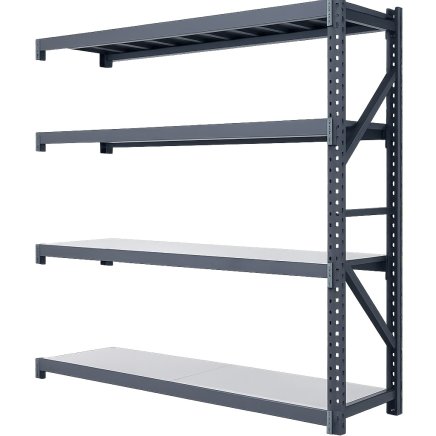 Přístavný regál MIRA výška 2000 mm, hloubka 800 mm