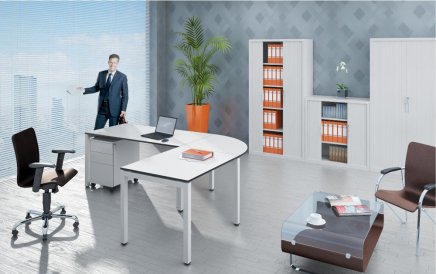 Čtvrtkulatý konektor ke stolům Stb Comfort hloubky 600 mm - 3