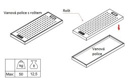 Rošt pro záchytnou vanou FIP/CSC.9250