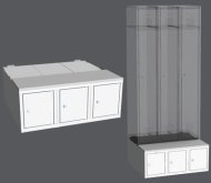 Šatnový podstavec LBX 33A - 900 mm