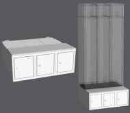 Šatnový podstavec LBX 33A - 900 mm