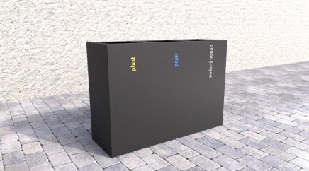 Venkovní koš na tříděný odpad Steel - 3