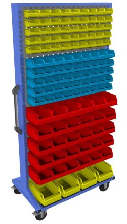 Pojízdný oboustranný panel s vybavením PSZ_23_B_VAR_3