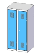 Kovová šatní skříňka dvoudveřová XS62-12